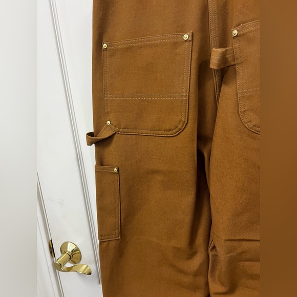 NWOT Men’s Light Brown Carhartt Work Overalls - Picture 8 of 16
